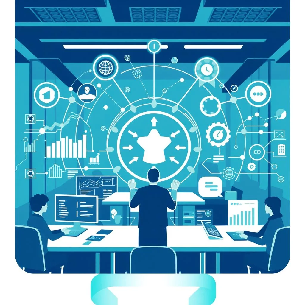 إطلاق صاروخ يرمز للانطلاق والابتكار